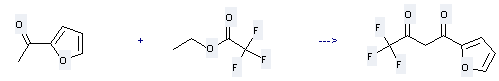 1,3-Butanedione,4,4,4-trifluoro-1-(2-furanyl)- can be prepared by 1-furan-2-yl-ethanone and trifluoroacetic acid ethyl ester at the ambient temperature